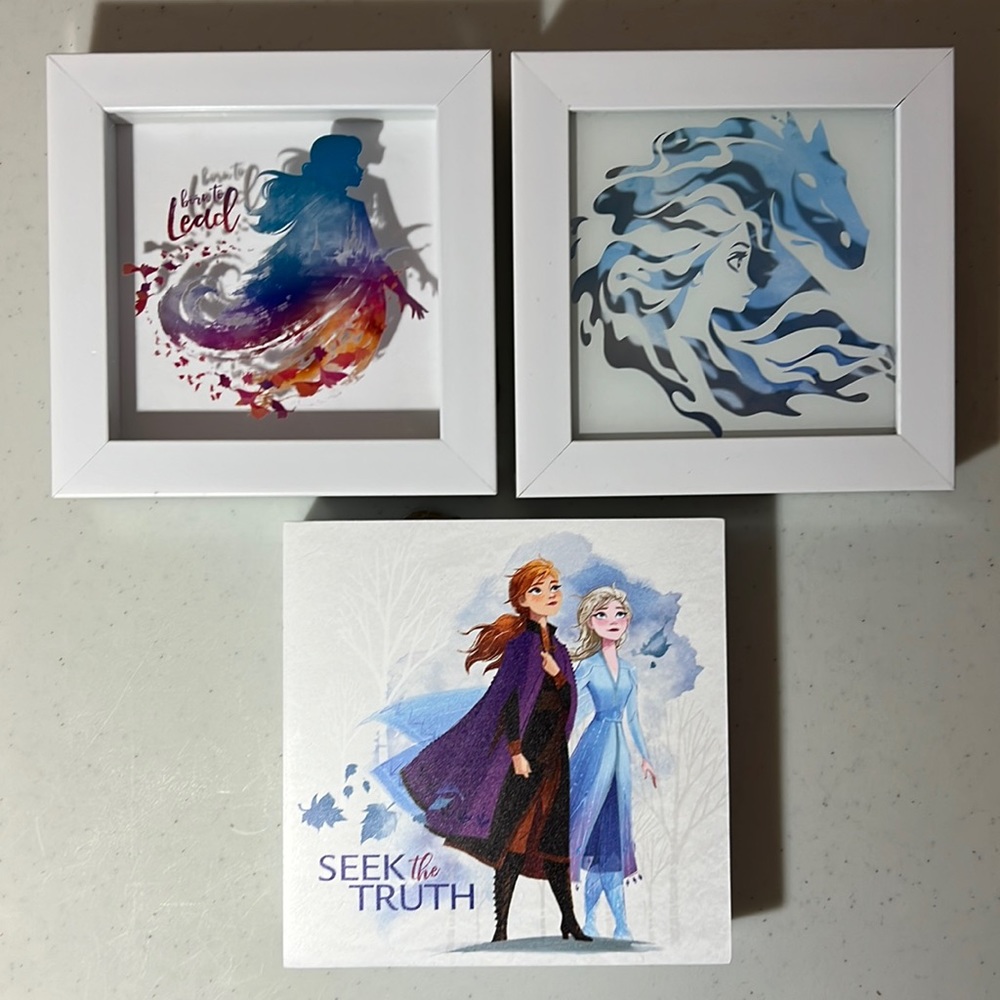 Disney's Frozen II Wall or Table Art - Lot of 3